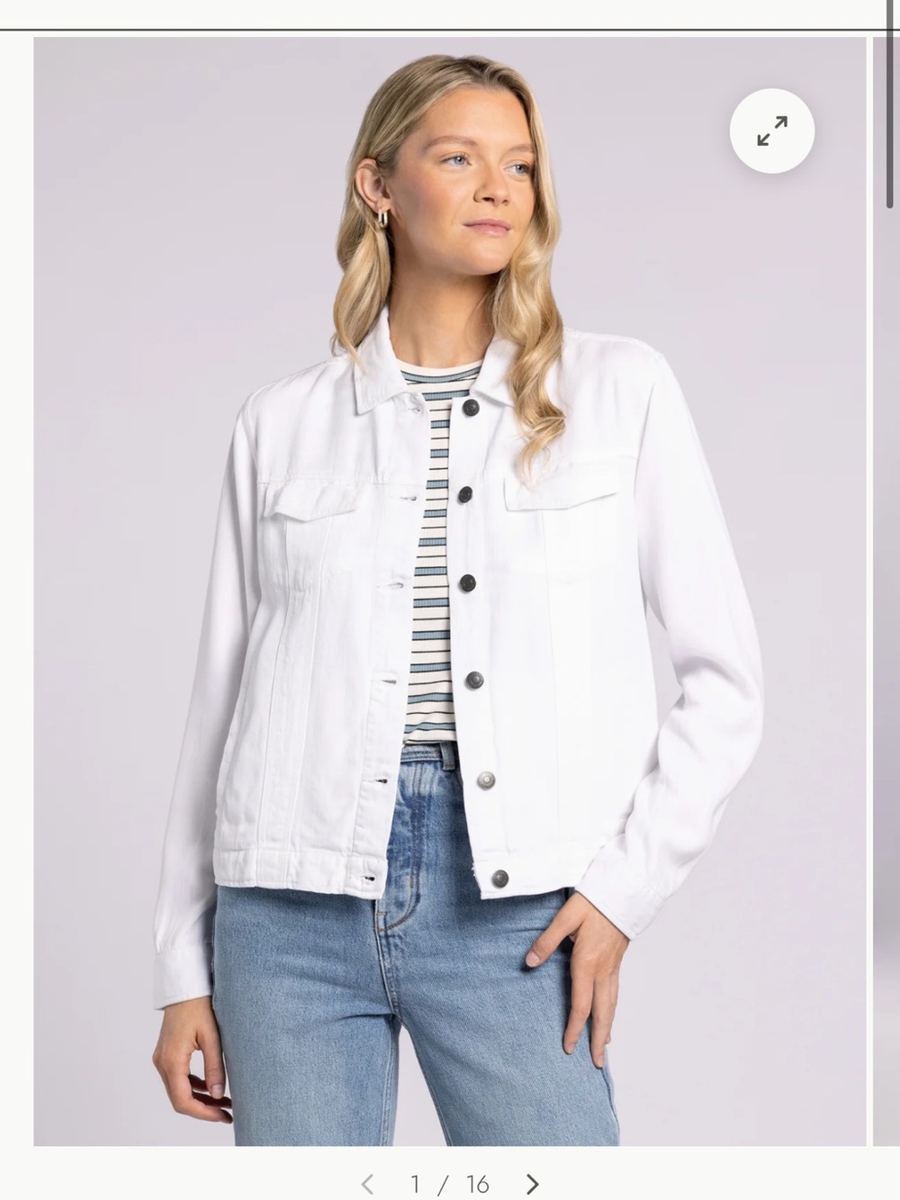Thread & Supply White Denim Jean Jacket